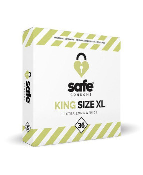 Safe King Size XL prezerwatywy dłuższe i szersze 36szt.